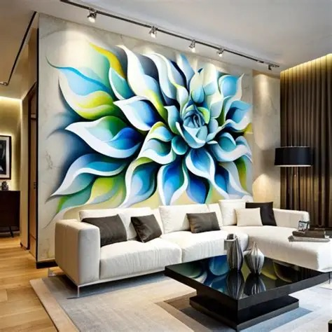 3D Floral Mural